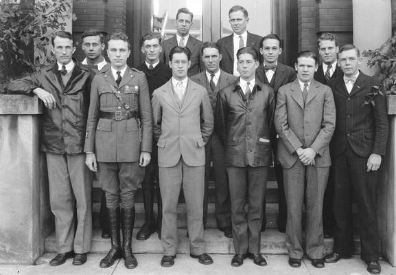 Metallurgy and Mining Engineering students, Professor Steven Crouse, third row, right, circa 1921-1925