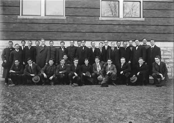 Group of men in front of Agriculture Building