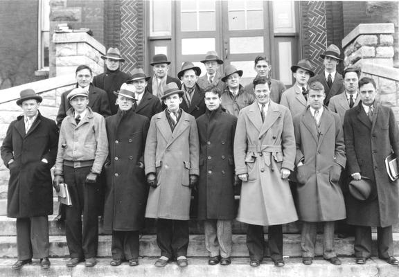 Group of men, Miller Hall