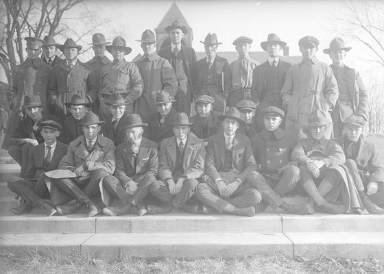 Group of men wearing hats