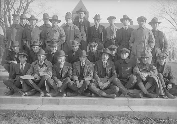 Group of men wearing hats