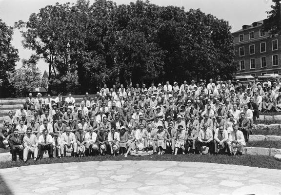 Group of students at the amphitheatre, circa 1930