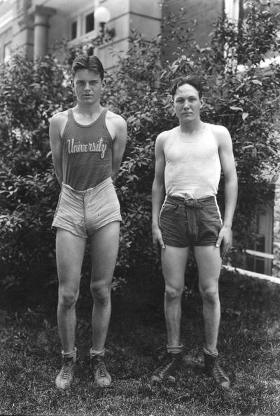 Two young men, members of University High track team