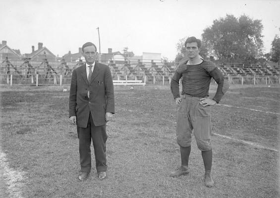 Coach and player, on right, Dick Webb, circa 1910