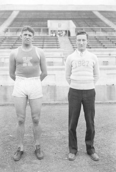 Track, two young men circa 1920