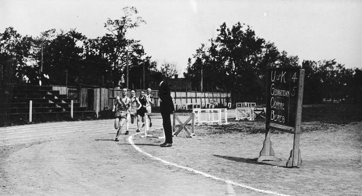 Track, men running a race, circa 1910