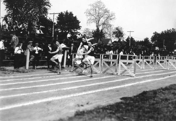 Track, high hurdles, high school