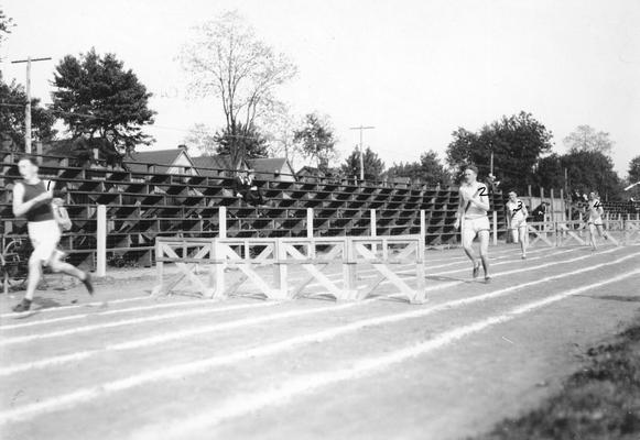 Track, high hurdles, high school