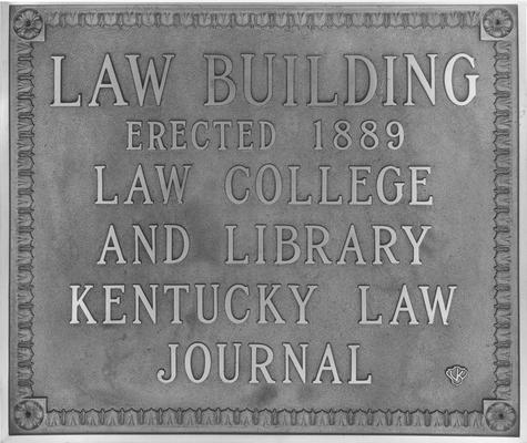 Law Building Plaque