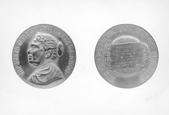 Helen Culver Medal, founded 1907, Geographic Society of Chicago