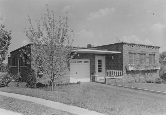 Exterior of McVey's house, Shady Lane Drive, Lexington, Kentucky