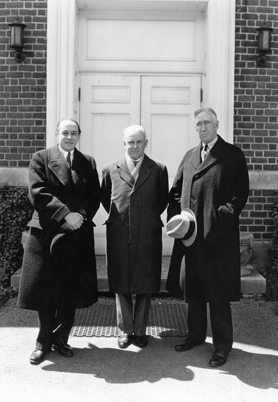 Convocation at Memorial Hall, Pierre deLanux, Robert Milliken (speaker), President Frank L. McVey