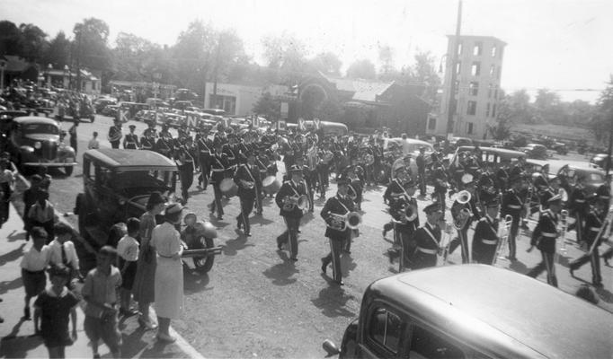 May Day Parade, band marching