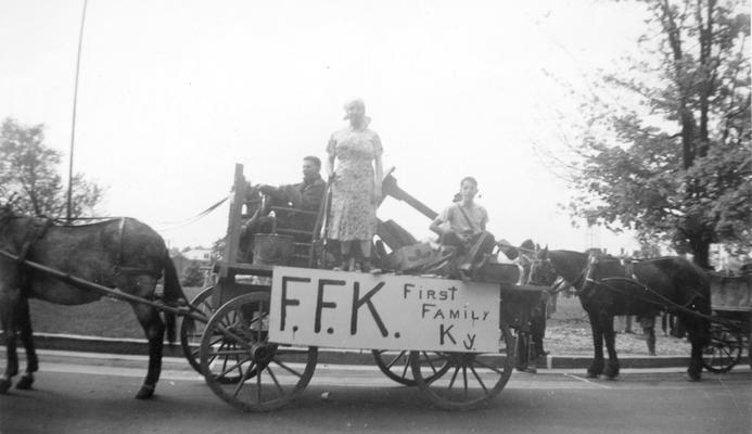 First Family float with horse, page 32, 1939 
