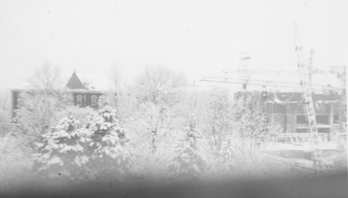 View from a University Archives window located in King Library