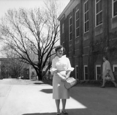 Virginia Gilmore, University Archives assistant staff, circa 1955, Photographer, Unknown