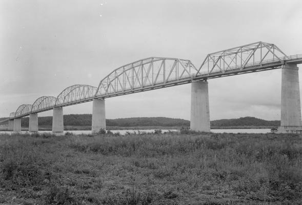 Frontal side view of Eggness Ferry Bridge, 1944