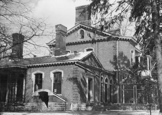 Ashland, Henry Clay's Estate, rear view, home of Kentucky University's Regent, John Bowman, 1866 - 1878, print dated 1908