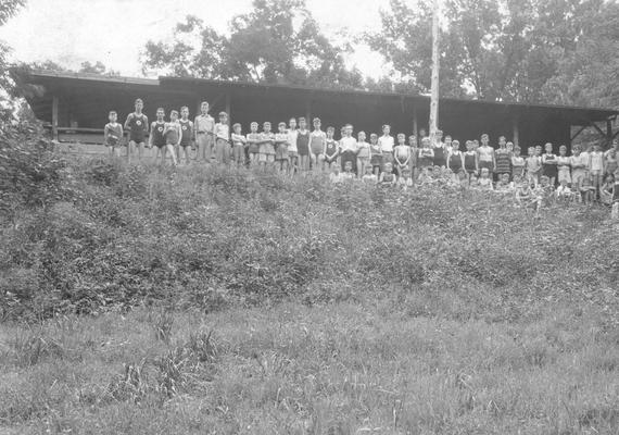 Group of young men at camp
