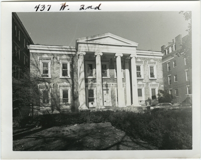 437 West 2nd [Second] street. Built for Thomas January in the early 1800's. Became the Episcopal Theological Seminary in 1834 and was remodelled by John McMurtry in 1849