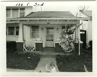 126 East 3rd [Third] street, front view. Built by Jacob Uttinger who sold lot to Thomas Bradley in 1839