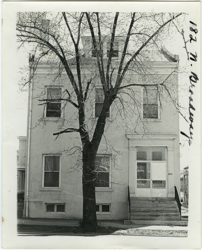 182 North Broadway. Built by and for Stephan Chipley in 1838. John McMurtry acquired and sold it to Dr. Samuel Annan in 1846