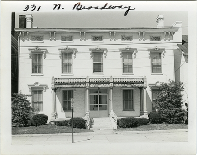 331 North Broadway. Built by and for Perry W. Gaugh in 1841