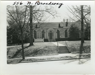 556 North Broadway. Built before 1844 when house was sold by Mary K. Boswell to Robert Peter