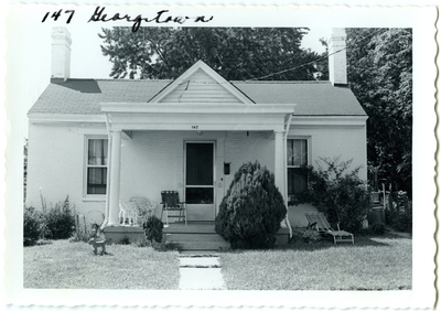 147 Georgetown. Built for James Crutcher in 1847, sold to John H. Lusby in 1848