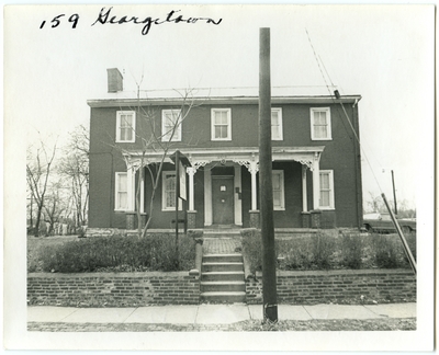 159 Georgetown. Acquired by Abraham S. Drake in 1831, remodeled for Dr. Benjamin P. Drake after 1841