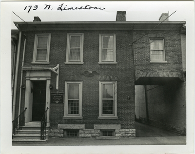 173 North Limestone. Built before 1806 for Isabella Lake, sold in 1807 to John Carty, then sold to Daniel M. Troutman in 1808