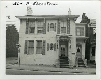 234 North Limestone. May have been built by Matthew Kennedy and James W. Brand after 1813. Purchased by Burt T. Bealert in 1831