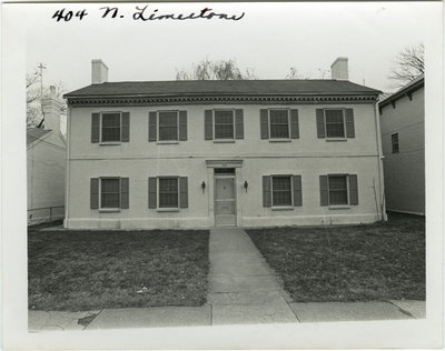 404 North Limestone. Built by and for John Leiby in the early 1800s. Nathaniel G. S. Hart bought it in 1809