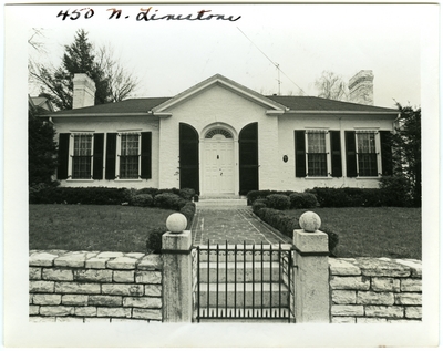 450 North Limestone. Built for the Reverend James McChord in 1814. In 1820, it was owned by Joseph Cabell Brekinridge