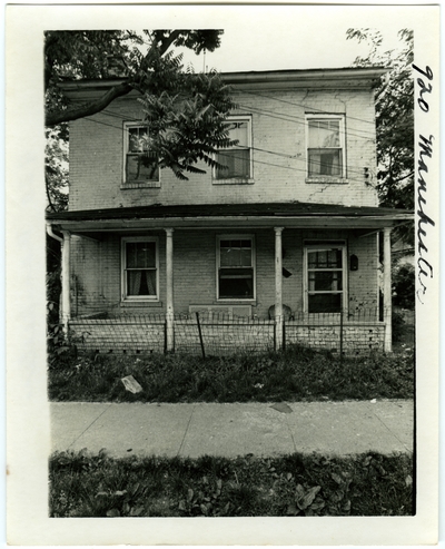 920 Manchester street. May have been built for Henry Hess in 1816