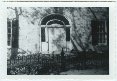 201 North Mill street, front door view. Built for John Wesley Hunt in 1814