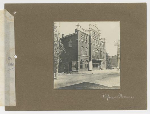 Opera House; handwritten on front of photographic mounting