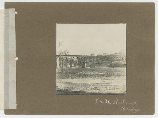 L & N Railroad Bridge; handwritten on front of photographic mounting