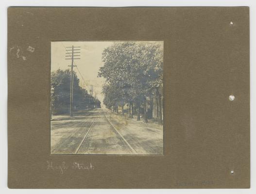 High Street; handwritten on back of photographic mounting