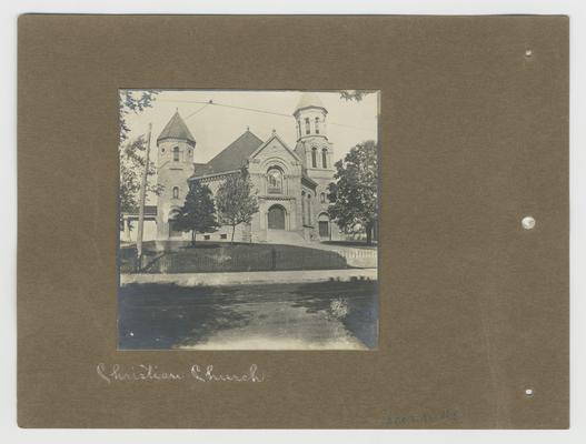 Christian Church; handwritten on back of photographic mounting