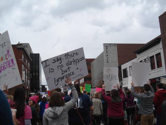 Women's March in Lexington, Kentucky, photographs taken by Diane Arnson Svarlien