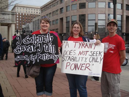 Women's March in Lexington, Kentucky, photographs taken by Diane Arnson Svarlien