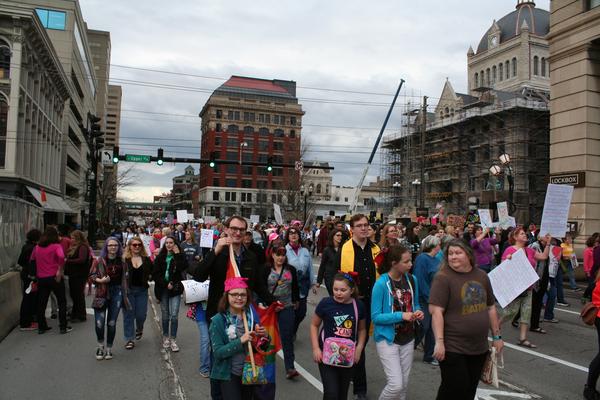 Women's March in Lexington, Kentucky, photographs taken by Tracy Oberc