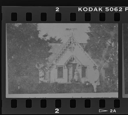 Internegative of a previous photograph of the Episcopal Cemetery Chapel, Lexington, Kentucky in Fayette County