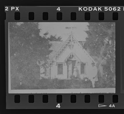 Internegative of a previous photograph of the Episcopal Cemetery Chapel, Lexington, Kentucky in Fayette County