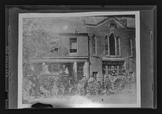 Internegative of a photograph of the Union Fire Company, Lexington, Kentucky in Fayette County