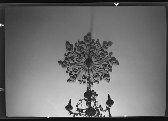 Center piece of dining room at Ingleside, built in 1852, demolished 1964, Lexington, Kentucky in Fayette County