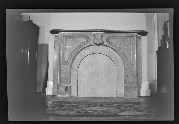 Library mantel at Ingleside, built in 1852, demolished 1964, Lexington, Kentucky in Fayette County