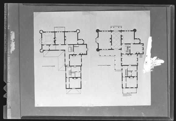 Plan of Ingleside, built in 1852, demolished 1964, Lexington, Kentucky in Fayette County