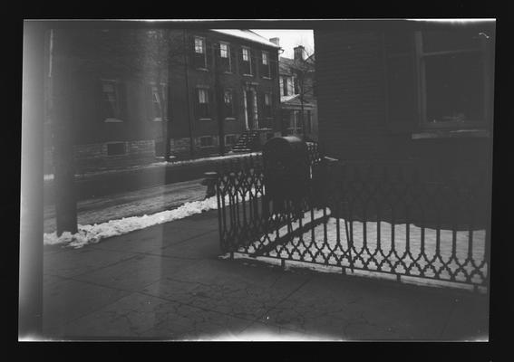 Iron fence, corner of Market and 2nd streets, Lexington, Kentucky in Fayette County